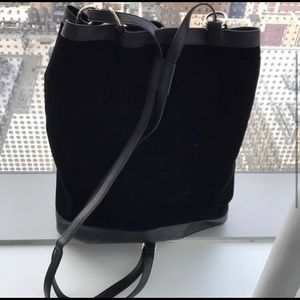 Elizabeth & James Black Leather Backpack
